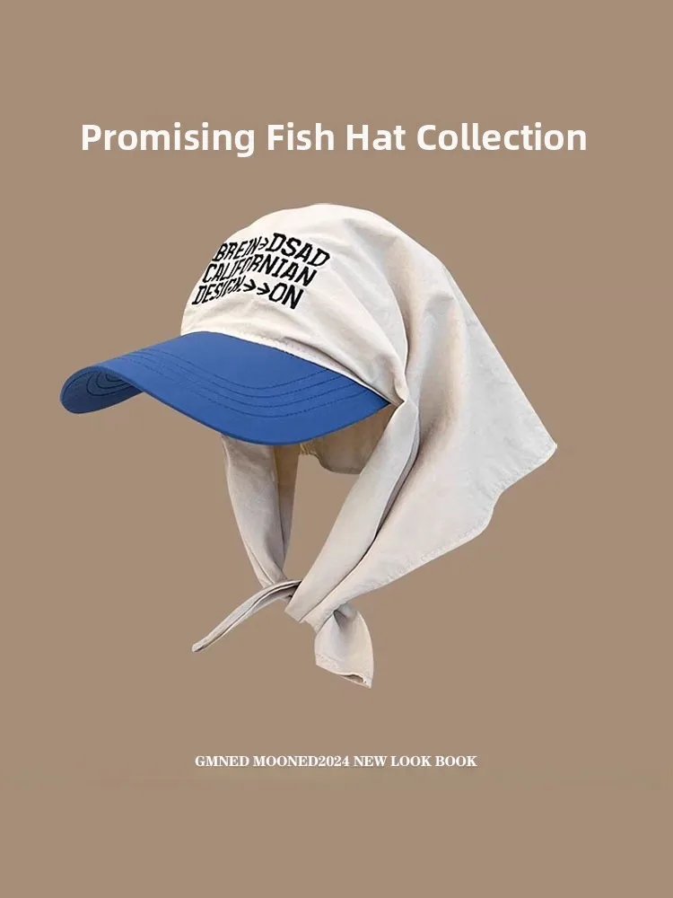 

Новинка 2025 года, персонализированный цветной шарф Blo, завязанная кепка Dubill, женская летняя солнцезащитная шляпа, универсальная солнцезащитная шляпа с вышивкой букв