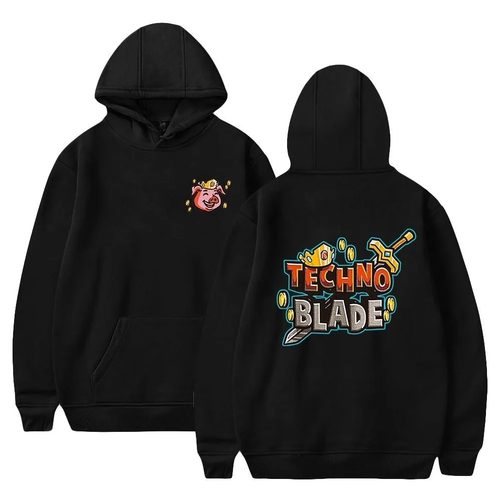 Netizen technoblade never dies Same loose trendy hooded sweater Long sleeved hooded sweater Autumn and Winter styles