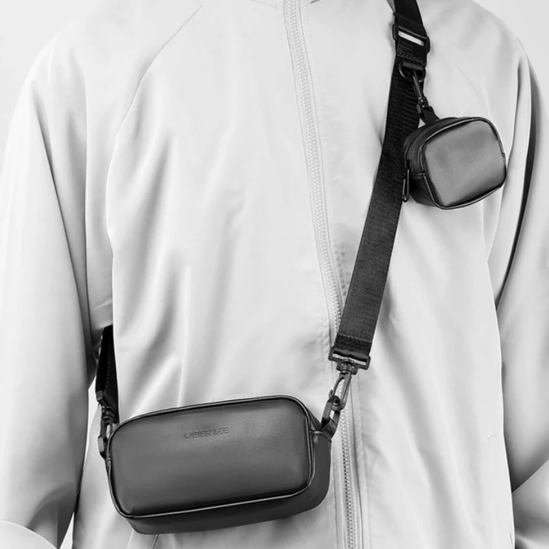 Bolso cruzado individual de diseño único con cremallera de PU, bolso avanzado para teléfono para hombre, bolso cruzado de moda y moderno, Bolsas femeninas 2024