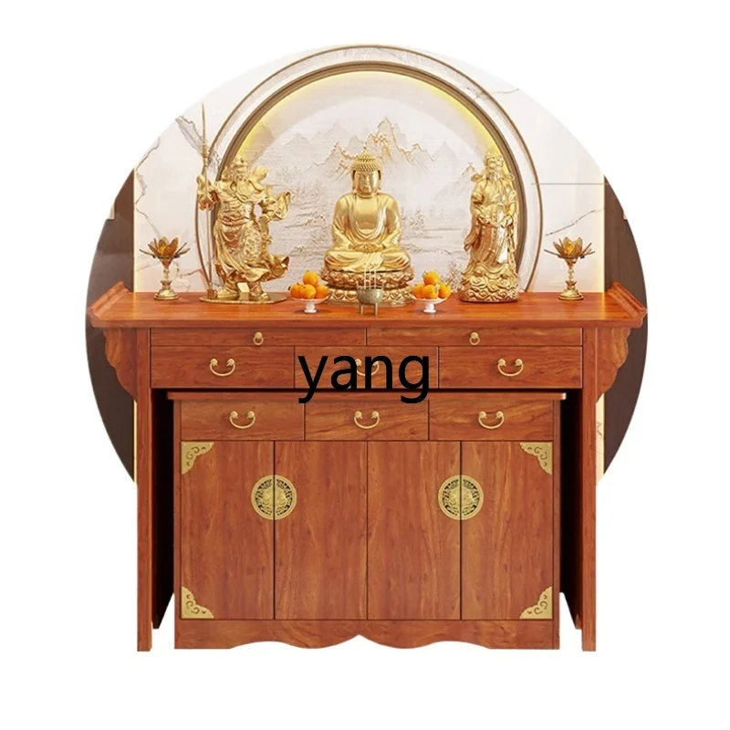 L'm'm Solid Wood New Chinese Home Worship Table Altar Fokan Cabinet Simple Modern