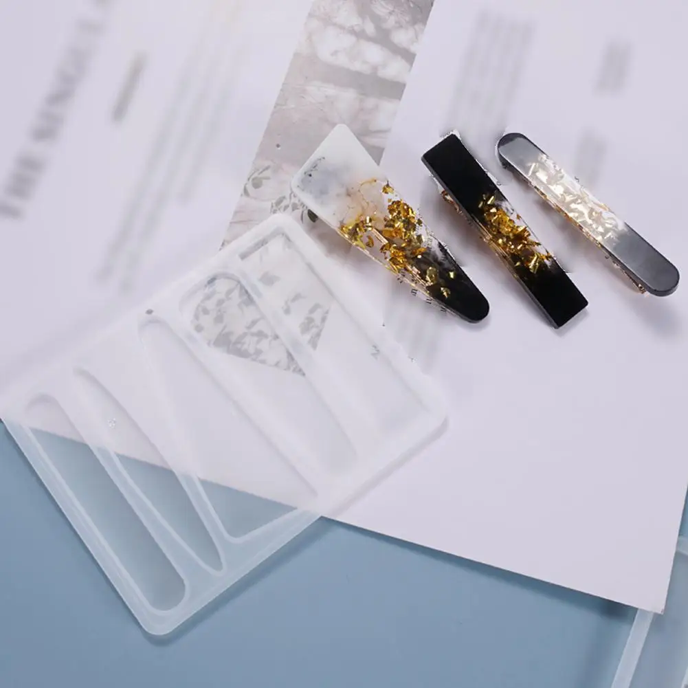 Rectangle Shape Silicone Diy Hair Card Patch Drip Mold Resin Molds Concrete Cement Plaster Decor Handmade Concrete Casting I5o4