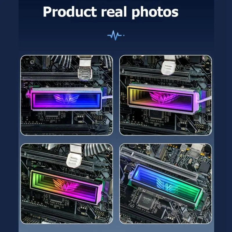 Dissipador de calor DT21 5V ARGB Sync para SSD M.2, Cooler 5V/3Pin 2280 NVMe M2, Dissipador de calor para unidade de disco de es