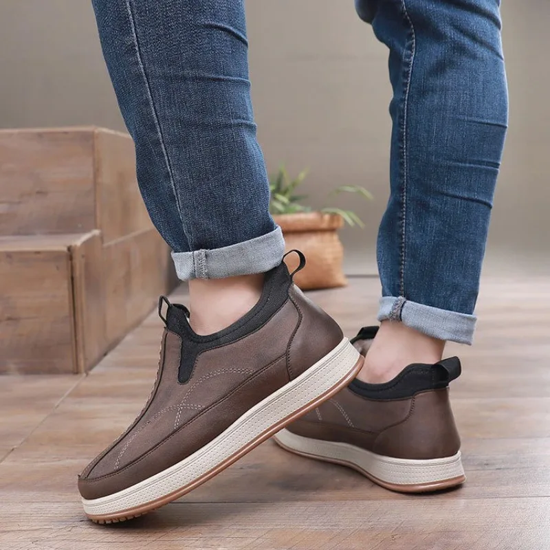 

Мужские зимние хлопковые ботинки 2026: теплые, водонепроницаемые, удобные, нескользящие, износостойкие снегоступы