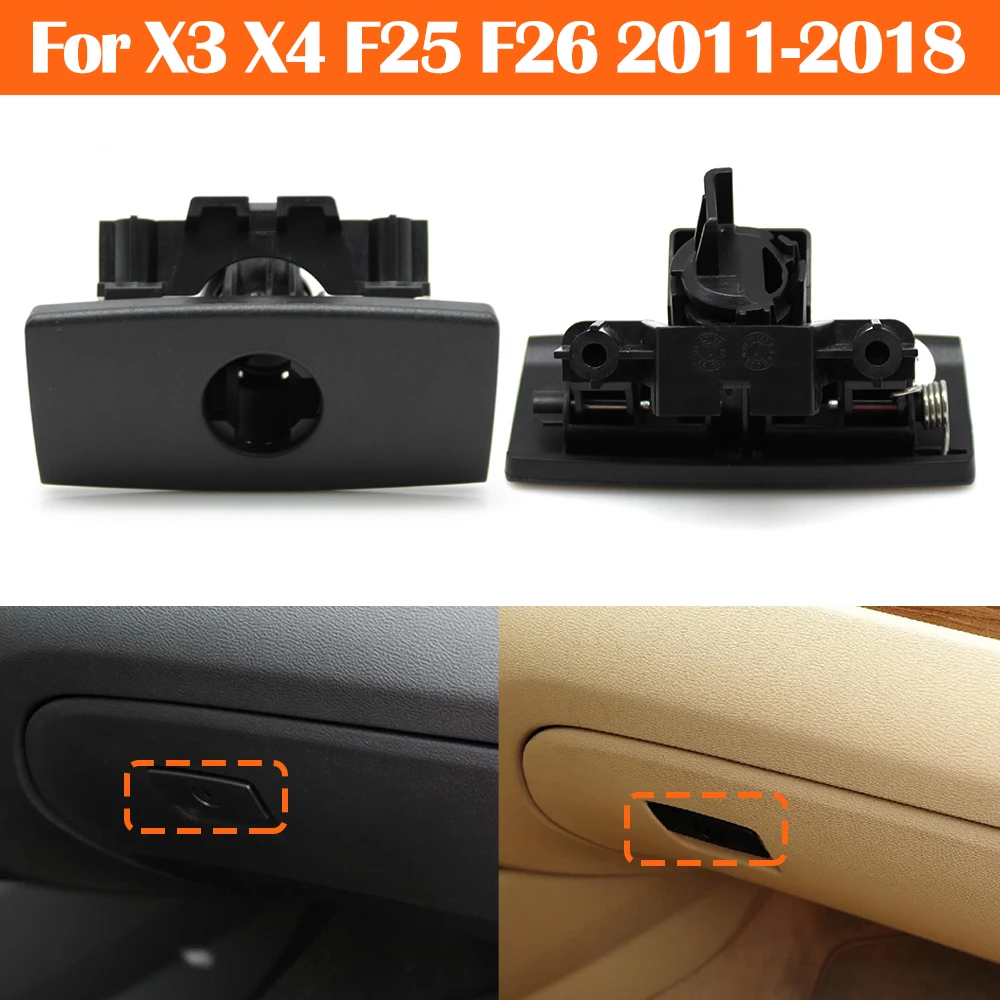 

Черная приборная панель автомобиля, пассажирское сиденье, перчатковая коробка, ручка переключателя, ящик для хранения, защелка для BMW X3 X4 F25 F26 2011-2018 51169242098