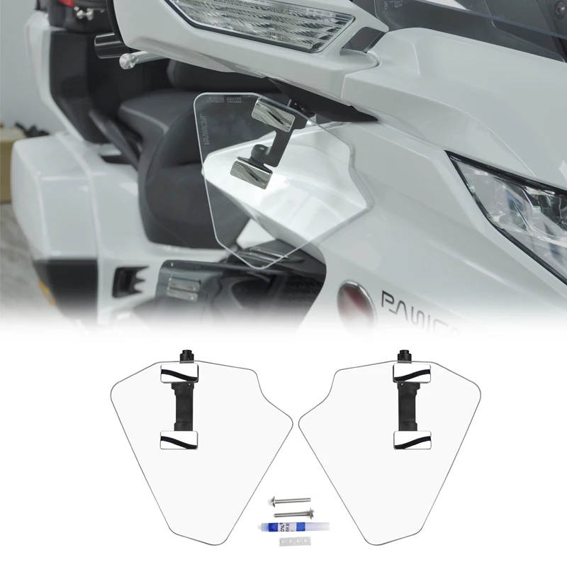 

Panical Hand Guard Deflector Mount Tint Mirror Wind Case Upper Air Deflector Deflectors For Honda Gold Wing GL1800 F6B 2018-2024