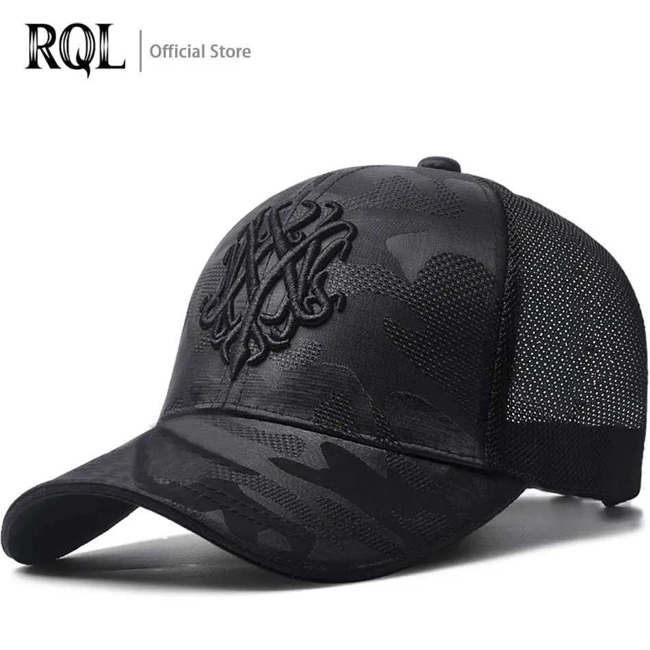 2021 Men\'s Caps Summer Autumn Baseball Cap For Men Black Solid Male Sun Hat Embroidery Totem Adjustable Snapback Trucker Hat