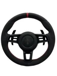 For Porsche Panamera Macan Cayenne 918 911 718 970 971 958 suede steering wheel