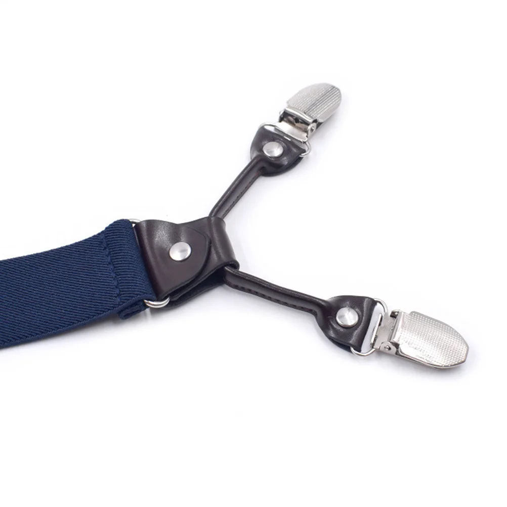 6 مقاطع مرنة للسراويل قابل للتعديل البوليستر الأقواس حزام الرجال النساء موضة السراويل دعم رجل الحمالات الجينز السراويل #2