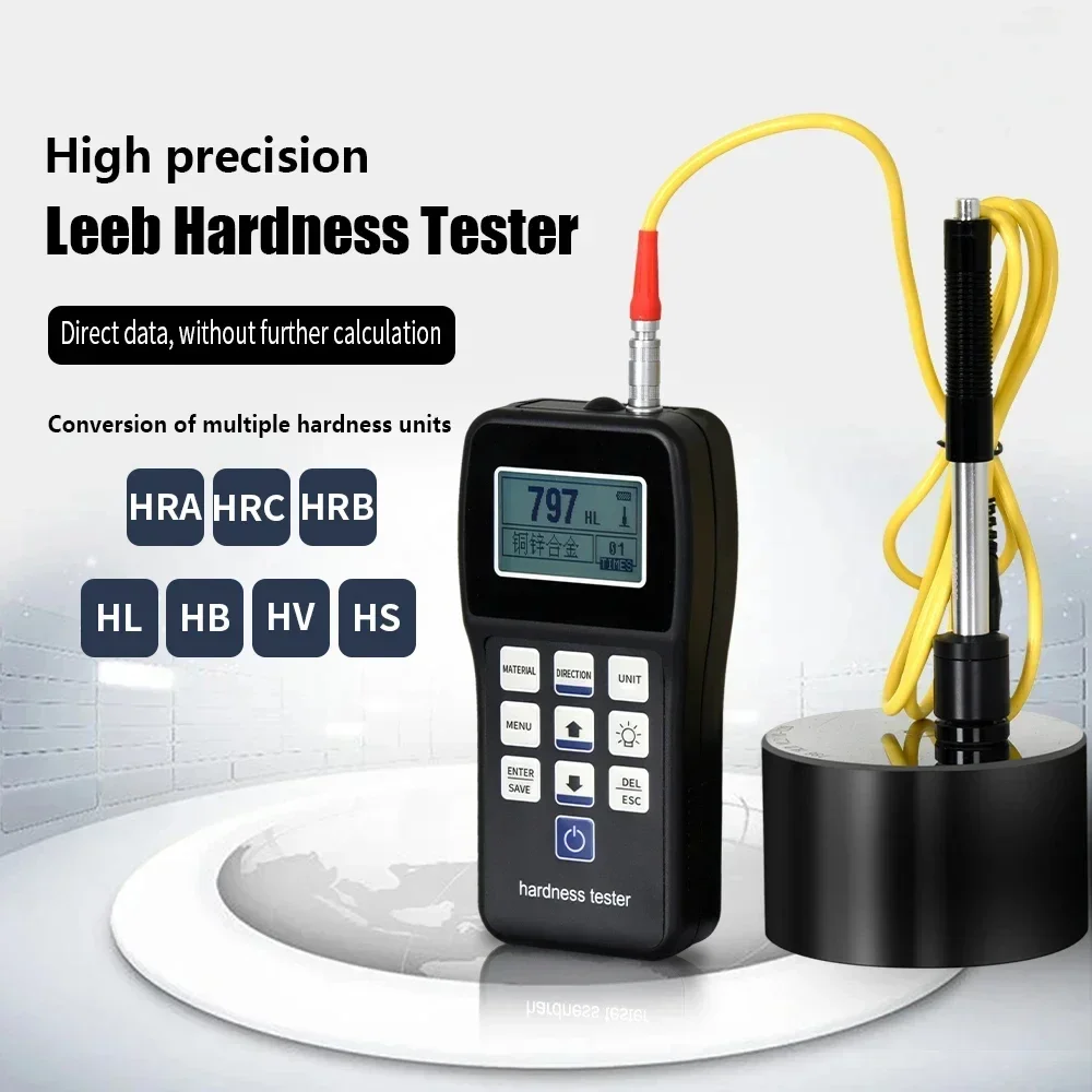 Leeb Hardness Tester Portable Rebound Meter Durometer HL、HB、HRB、HRC、HRA、HV、HS for Metal Steel  HAR-100