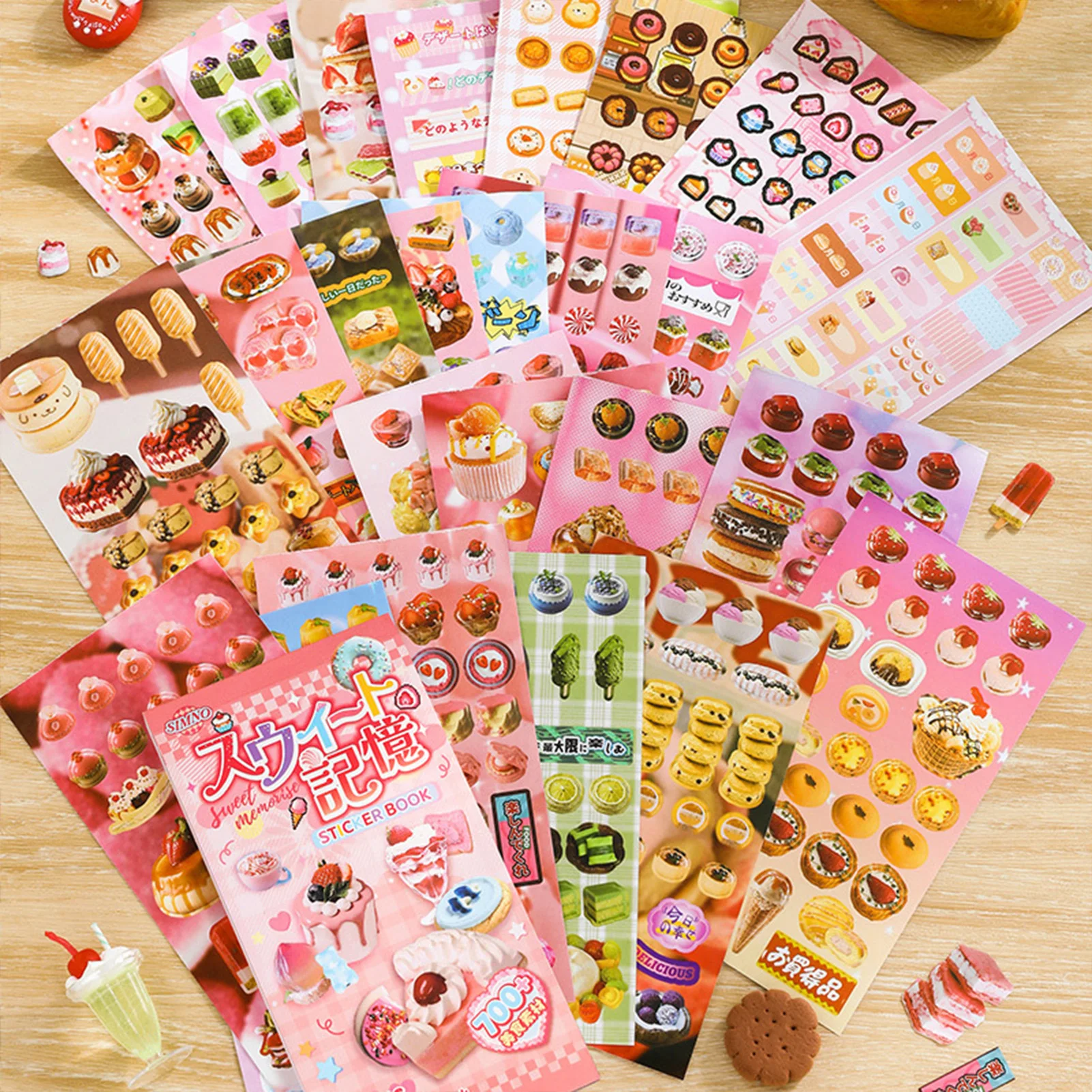 Diy Scrapbook Stickers Book Delicious Dessert Breads Series Stationery Sticker Diy Handbook Students Back-to-school Season Gift