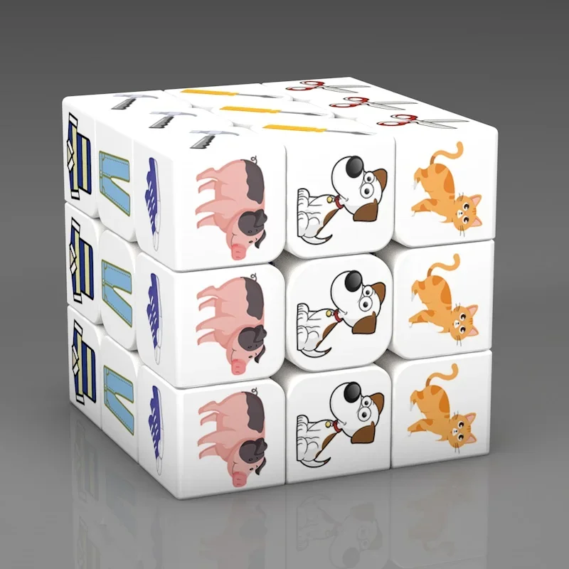 3x3x3 Printed Flag Pattern Magic Cube Children's Gift Puzzle Small Children Adult Puzzle Extreme Magic Cube Toys