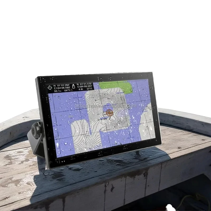21.5 inch Touch Screen Marine Monitor For Garmin Lowrance 1500 nits IP67 Waterproof Fanless Boat Display