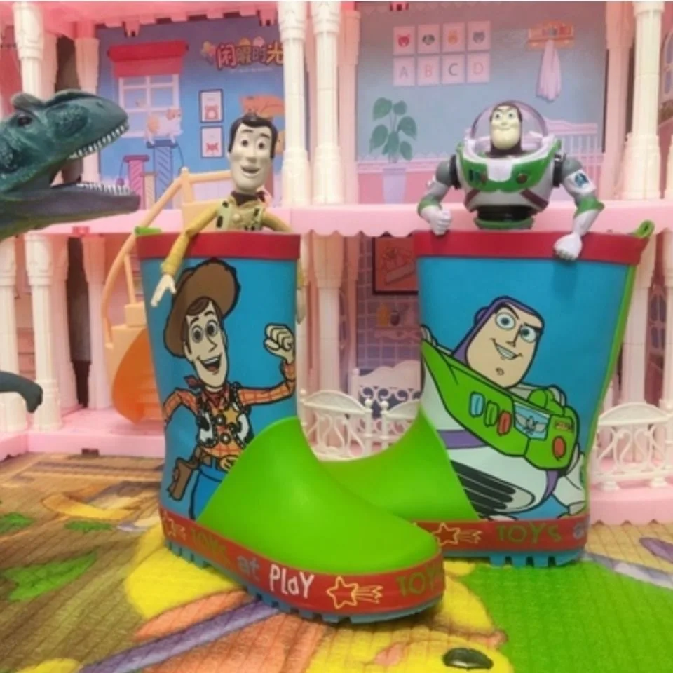Disney cartoon kids Toy Story Rain Boots Student Rain Boots gift Fashion Shoes Non-Slip Short shoes