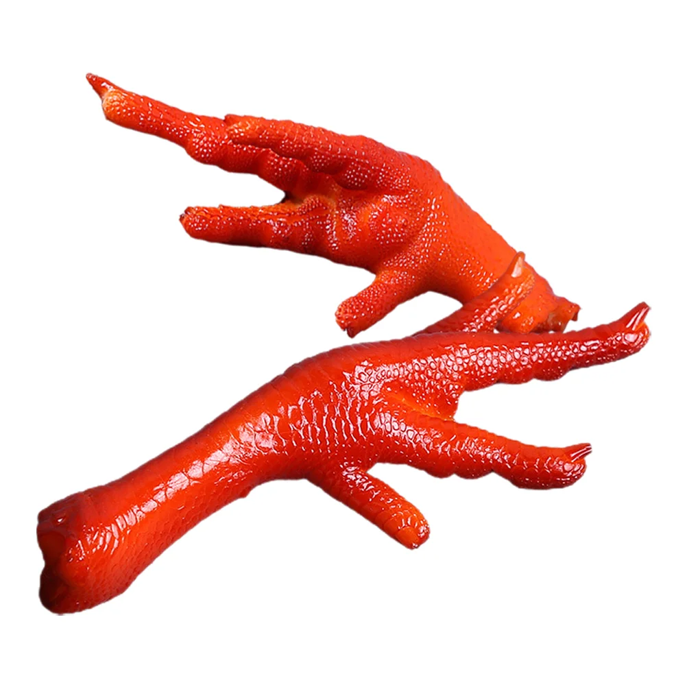 

2 Pcs Model Simulated Chicken Feet Food Shaped Models Artificial Novelty Brown Kitchen Decor And Accessories