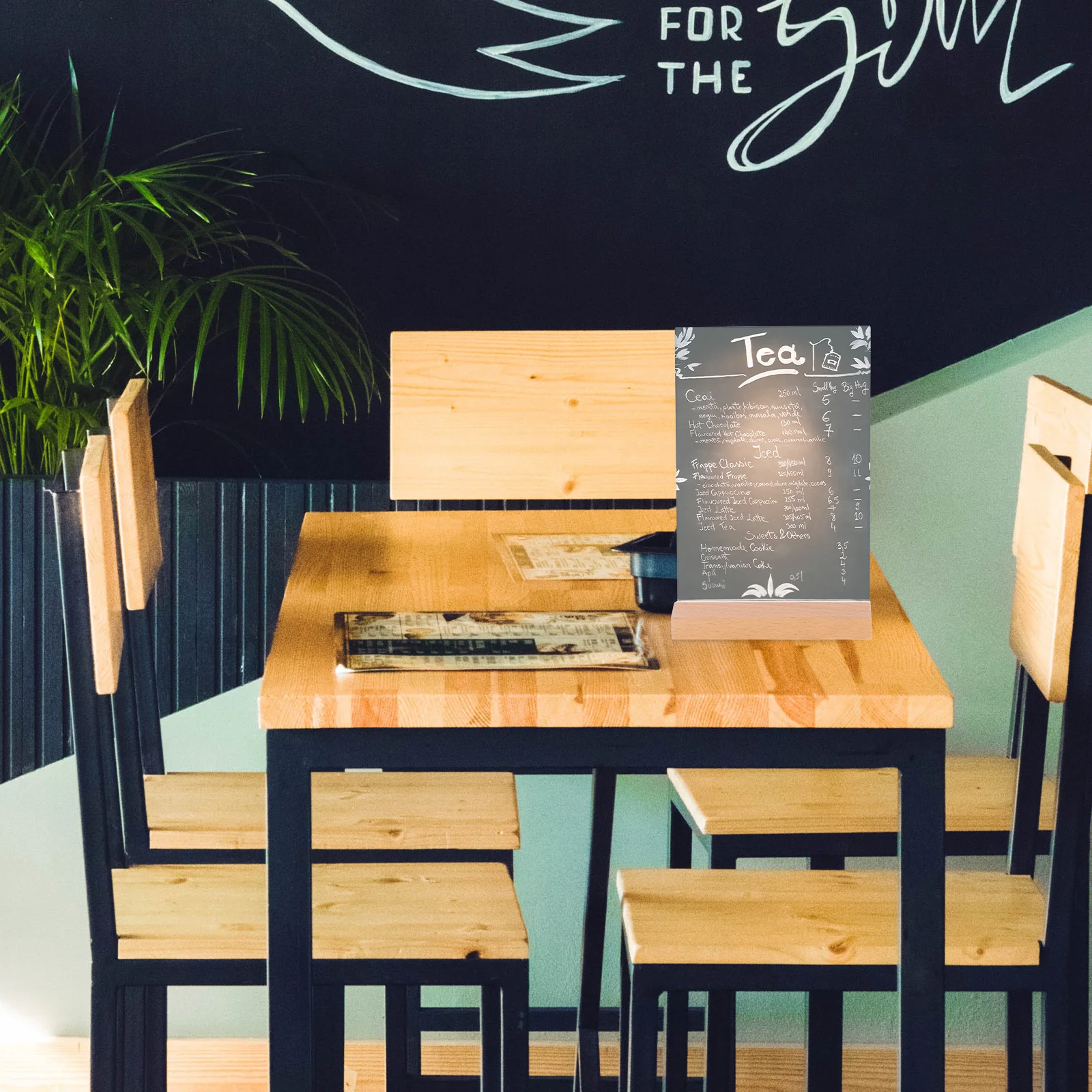 Acrylic Price Display Holder Clear Sign Stand Wood Base Stable Store Advertising Sign Professional Multi-Function Price Tag