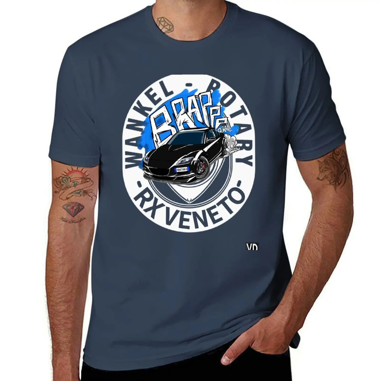 

Rx8 VENETIAN-D T-Shirt man t shirt cotton high quality t shirts for man graphic vintage cotton t shirt pack T-Shirt