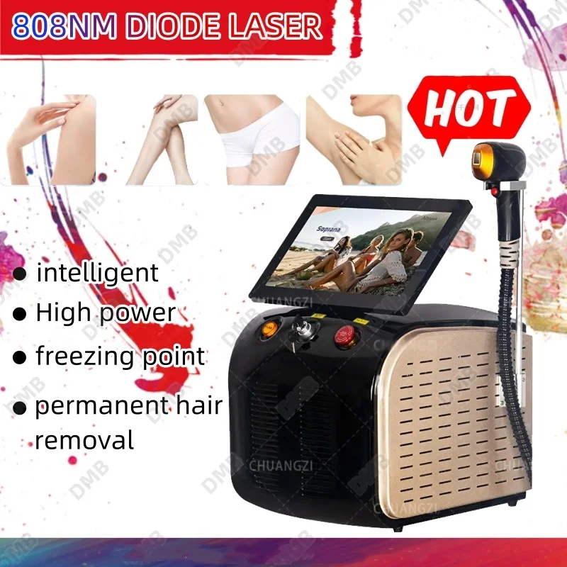 Diode Laser Hair Removal Professional Machine Platinum Salon Spa Equipment Titanium 1200w New 3 wavelength Laser 755 808 1064