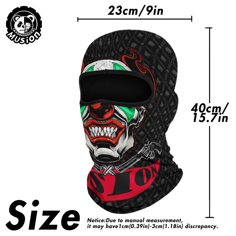 DIY Balaclava Ski Mask Motorcycle Full Face Mask Outdoor Hood Headwear Ghosts Skull Mask Men Women For Halloween view 3