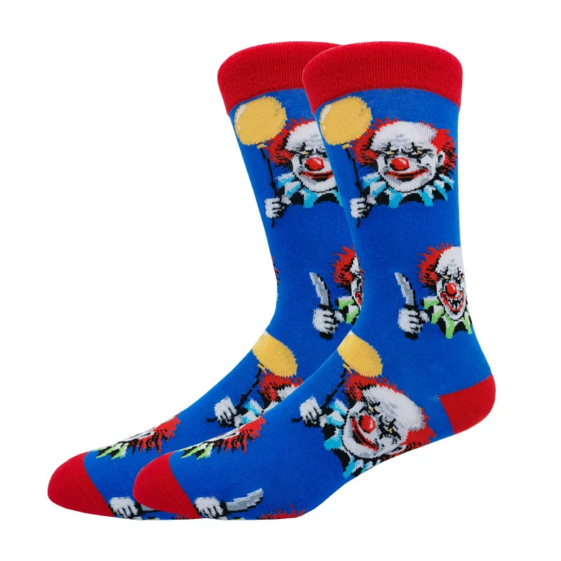 2022 New Winter Combed Cotton Mens Socks Harajuku Happy Funny Retro Personality Art Van Socks for Wedding Christmas Gift