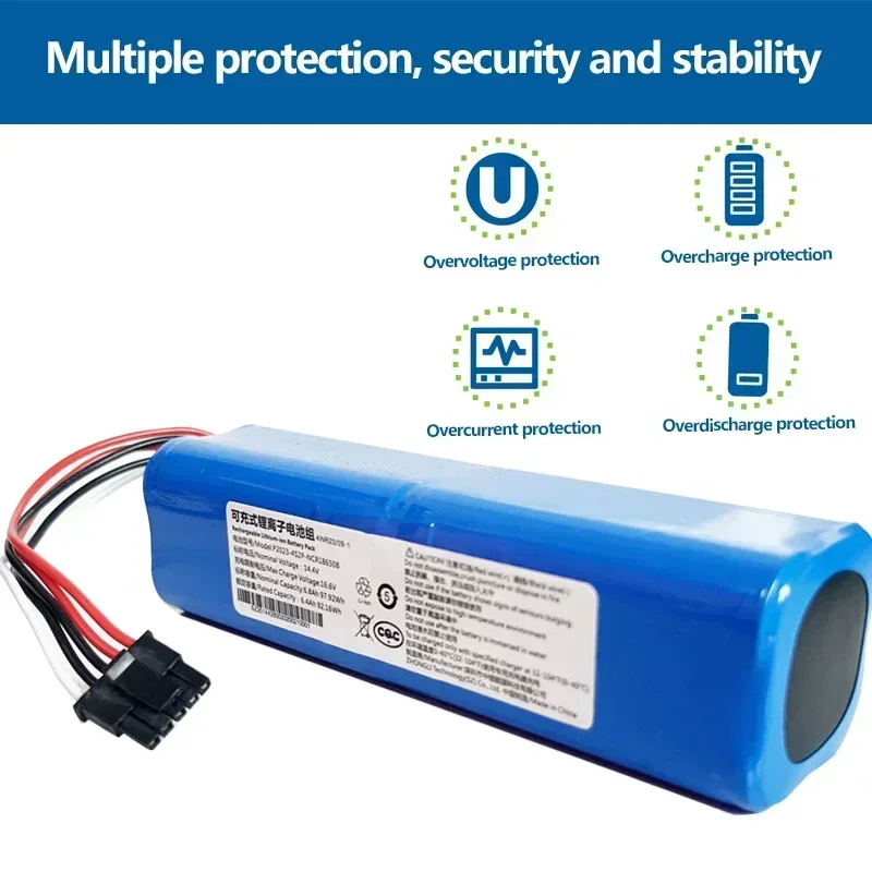 100% NEW Replacement D099-4S2P Battery For Xiaomi Mi Robot Vacuum-Mop 2 Pro Vacuum-Mop 2 MJSTS1 C101 MJSTP 12800mAh