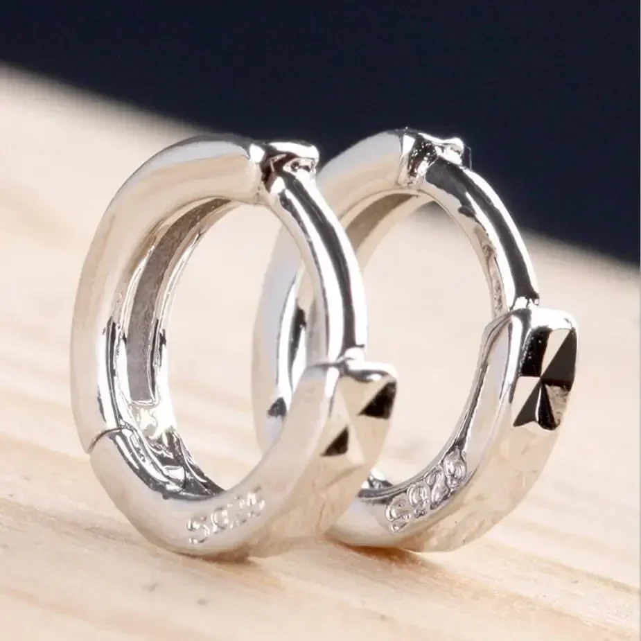 

New Arrive 925 Sterling Silver Hoop Earrings Cut Arrow Mini Circle Small For Women Mens Girls Jewelry Wedding