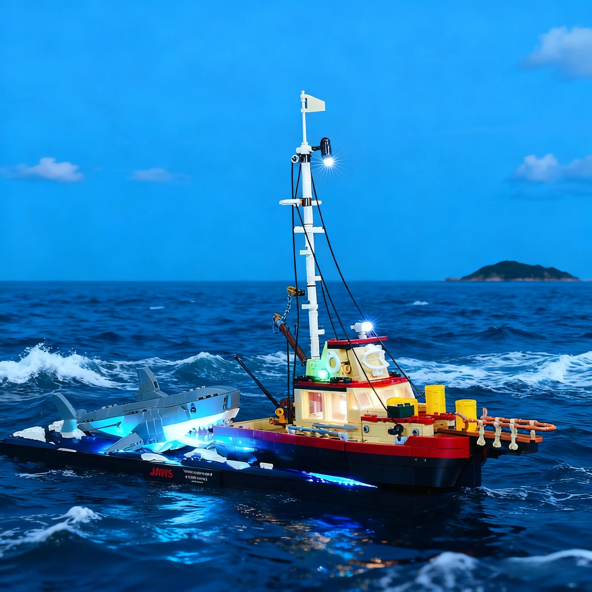 

LED Light Set For LEGO 21350 JAWS DIY Decorative Lamp With Battery Box (Not Include Lego Building Blocks Set ﻿）