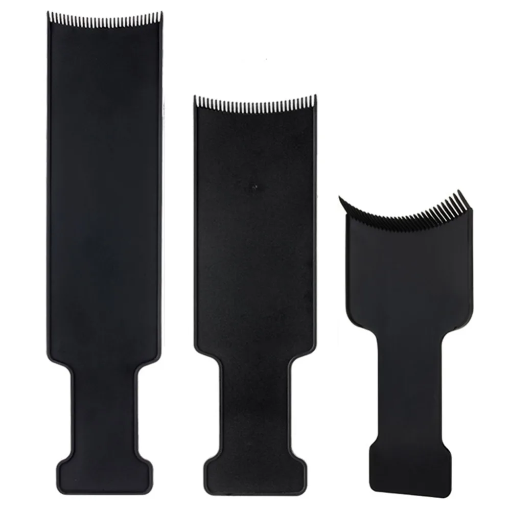 3PCS Reusable Lightweight Hair Coloring Brush With Teeth 3 Sizes Balayage Highlighting Board Highlighting Comb DIY Hairdressing