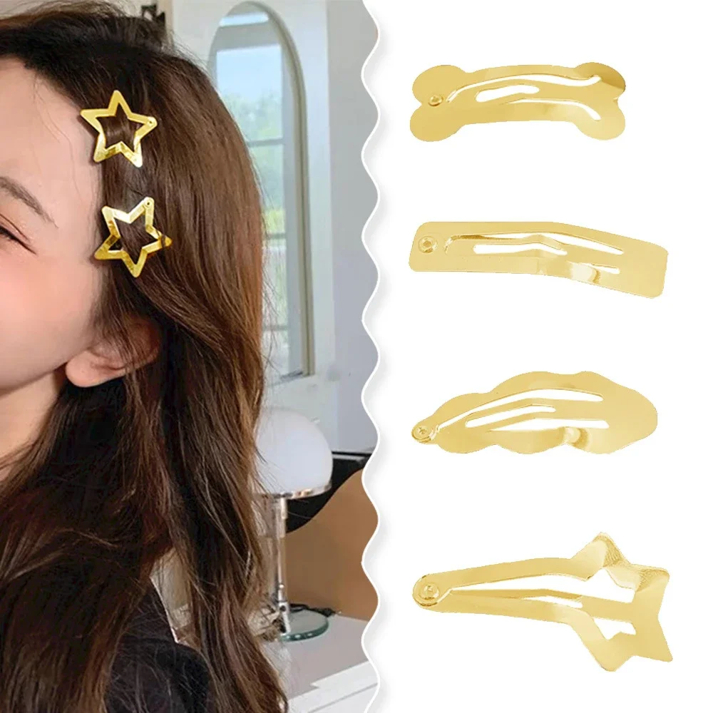 3 قطعة/الحقيبة الفضة الذهب ستار Y2K المعادن حافة معدنية كليب النساء الفتيات مقاطع الشعر مشبك خاطف المشابك الشعر مجوهرات بنس للشعر غطاء الرأس #3