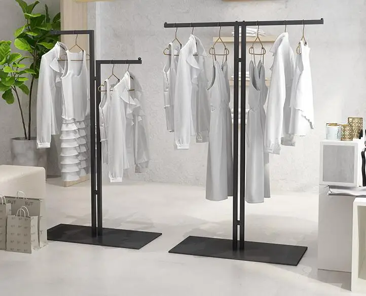 

Clothing store Zhongdao display shelf Women's clothing store shelf floor mounted clothes hanger Children's wear display shelf