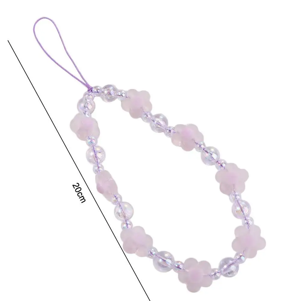 Short Rope Phone Lanyard Mobile Phone Chain Frosted Flower Mobile Phone Straps Hand Strap Wrist Hand Lanyard Hanging Rope