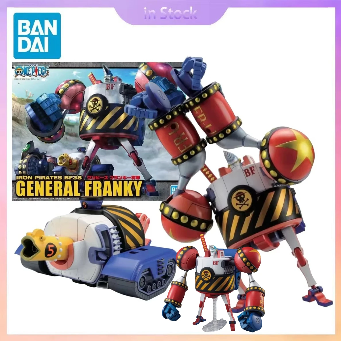 

In Stock Original Bandai Genuine Iron Pirates BF38 General Franky One Piece Anime Collection Action Figure Model Kits Toys Gifts