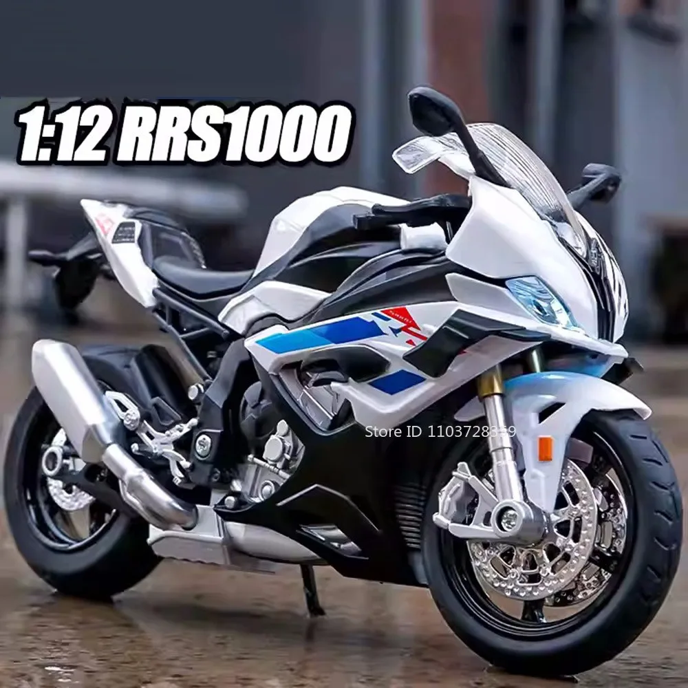 1:12 RRS1000 S1000RR Spielzeugmodell Motorräder Legierung Diecast Motorräder Stoßdämpfung Vorderrad Lenkung Gummireifen Jungen Geschenk – Detail 12