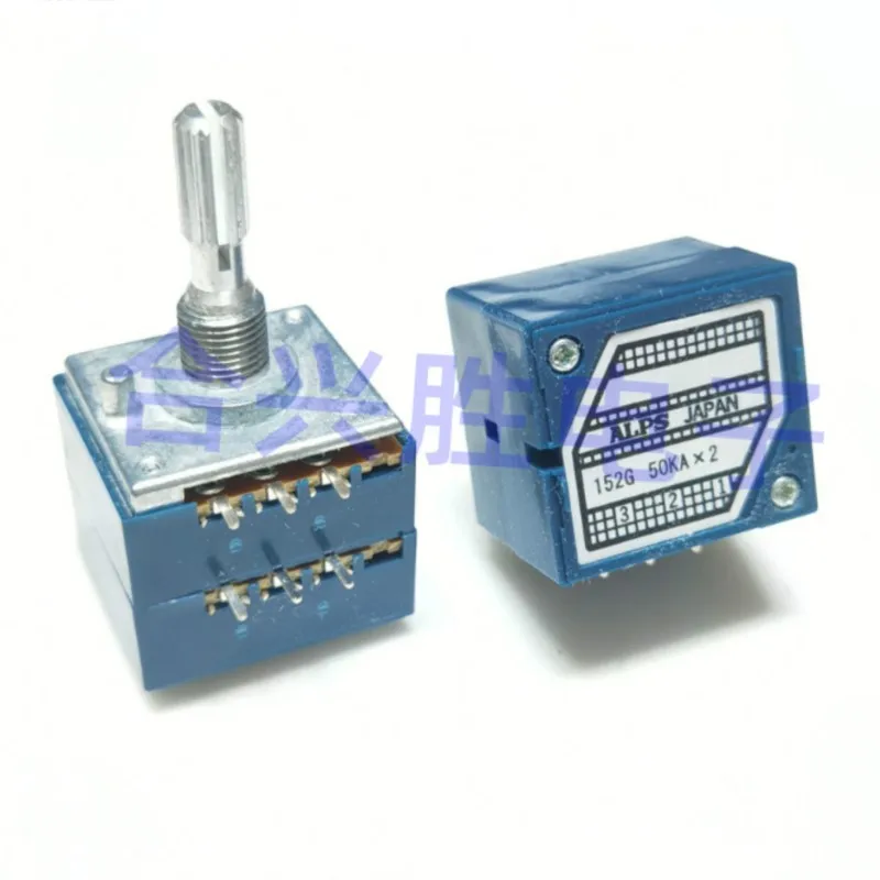 1 Piece 27 Type Fever Grade Power Amplifier Double Volume Potentiometer A50K A100K With Stepper Flower Shaft Length 25MM