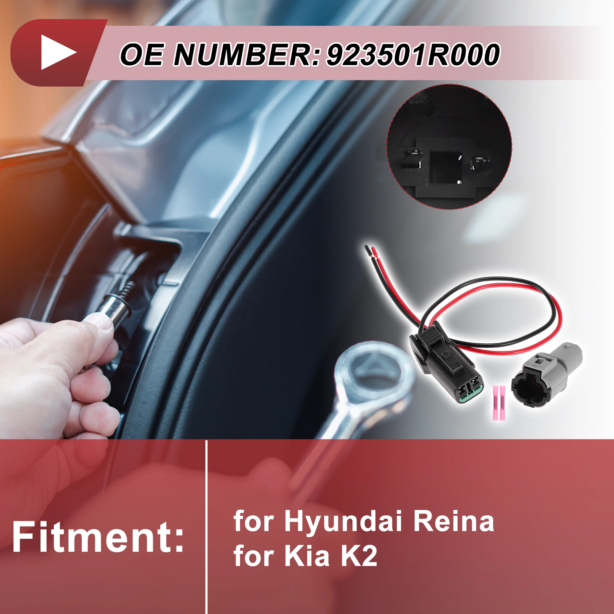 UXCELL License Plate Light Socket Wiring for Hyundai Reina No.923501R000