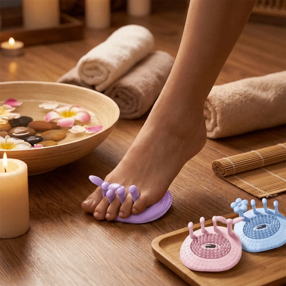 1 Pair Thickened Arch Foot Trainer Silicone Elastic Bunion Corrector Comfort Plantar Support Foot Alignment Device