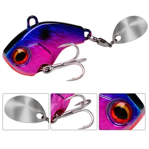 Iscas de pesca oscilação rotativa metal vib vibração isca de pesca de inverno 6g 15g 28g iscas duras artificiais spinner colher isca pesca 10 principais vendas isca de pesca spinning - №9