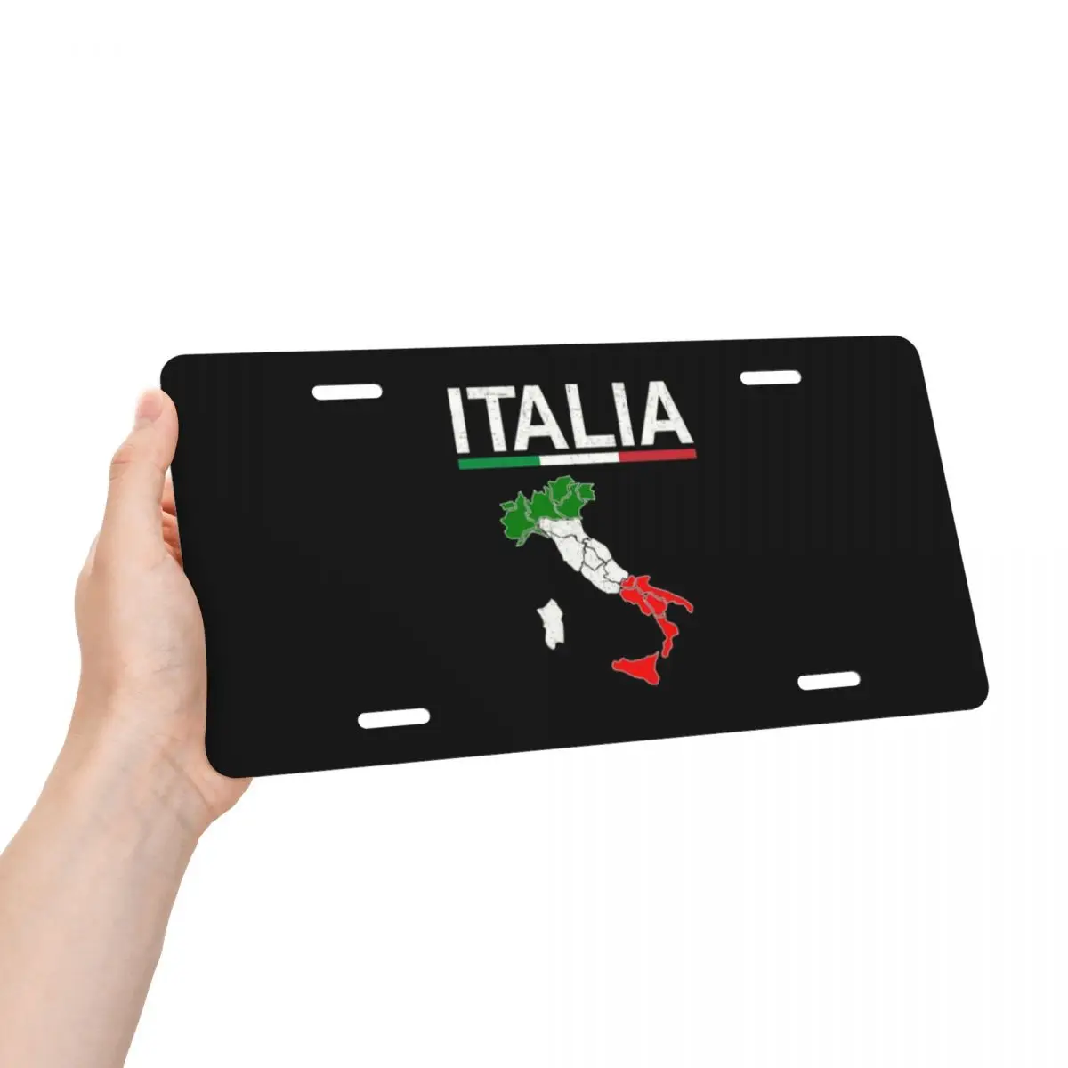 Italy Flag Italian Map License Plate Cover Customized Patriotic Pride Decoration Vanity Tag Aluminum Metal License Plate Sign