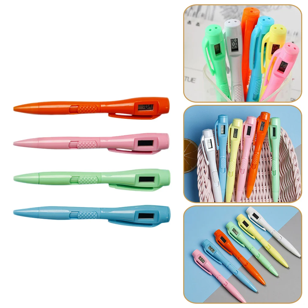 4 Pcs Test Pen Device Office Clock Clear Double Sided Tape Portable Writing Student Multicolor Work