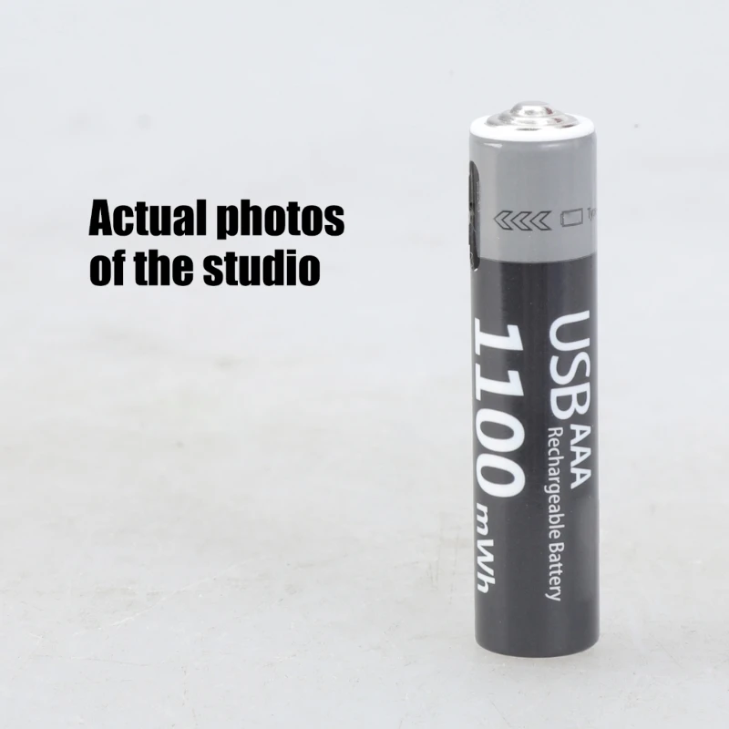 2 قطعة USB C 1100mWh LR3 بطارية قابلة للشحن بطاريات LR3 1.5 فولت لجهاز التحكم عن بعد #6