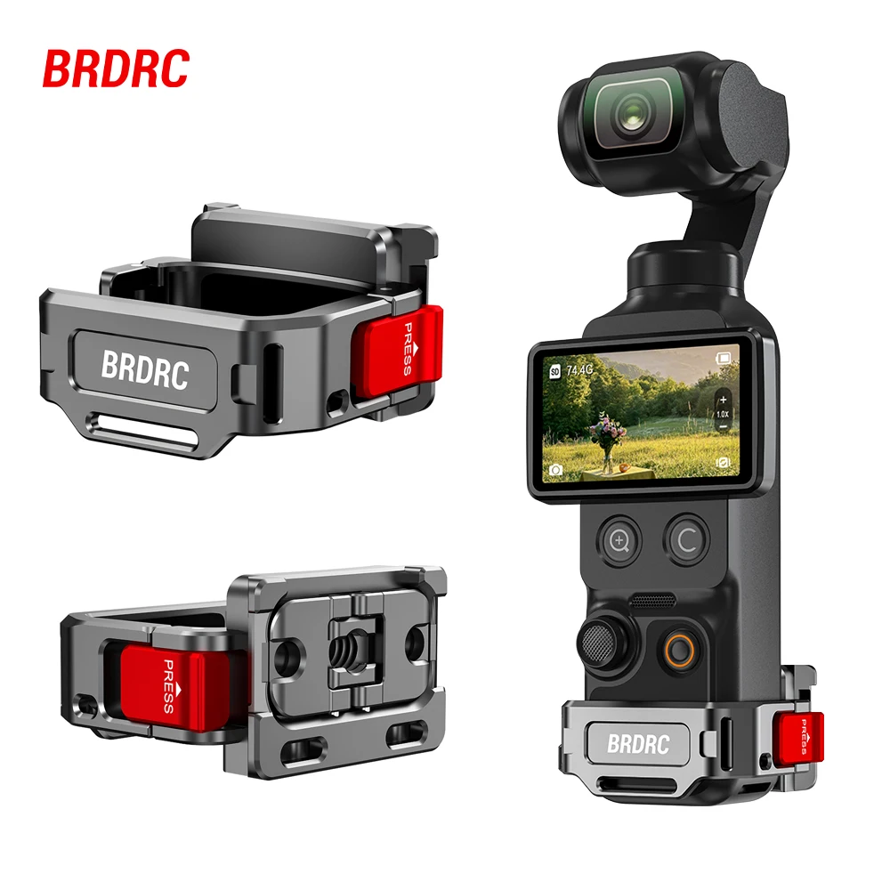 

Адаптер расширения RDRC для DJI Pocket 4/3: Алюминиевый кронштейн с креплением и отверстиями под винты 1/4 дюйма/порты Claw