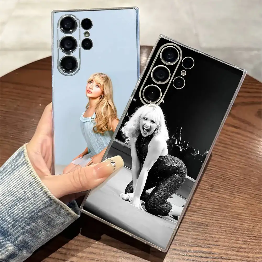 

Singer Sabrina Carpenter Short nSwee Phone Case For SamsungS25,24,21,22,23,30,Ultra,20,Plus,Fe,Lite,10,9,5G Transparent Cover