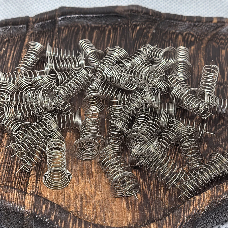 100piece WD 0.5mm 0.4mm 304 Stainless Steel Horn Type Center Contact Button Key Touch Induction Spring for Switch Touch Spring