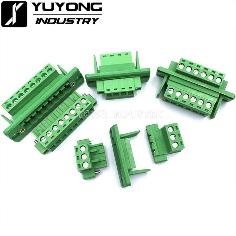 

10sets/lot Pitch 3.81mm/5.08mm Through wall Welding-free Plug-in Terminal Block 2EDGWC / 15EDGWC