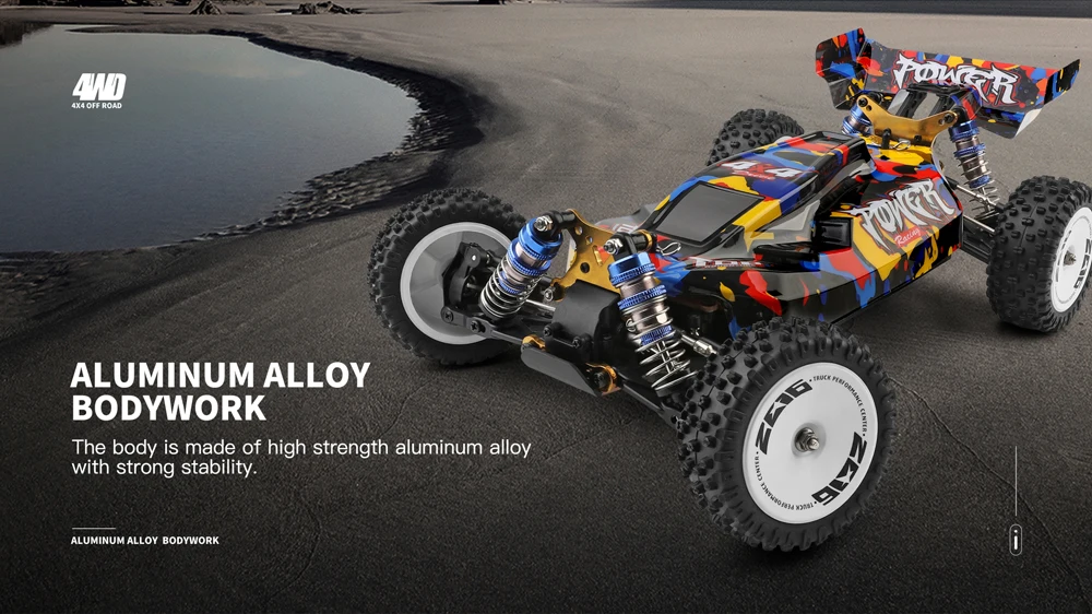 WLtoys 124007 75KM/H 4WD RC Car Professional Racing Remote Control Cars High Speed Drift Monster Truck Children's Toys For Boys