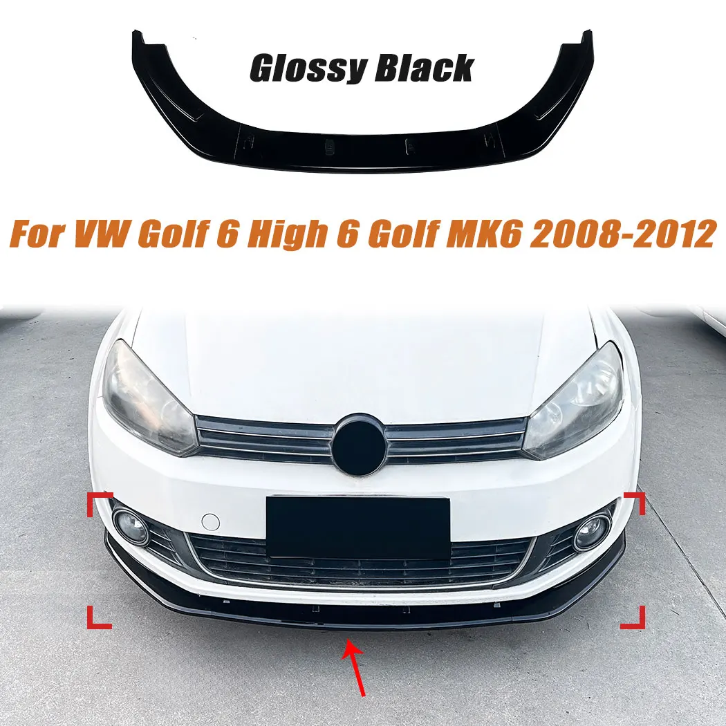 

Передний бампер автомобиля, передняя лопата, спойлер, сплиттер для VW Golf 6 High 6 Golf MK6 2008-2012, комплекты кузова из АБС-пластика, внешняя защита, модифицированная