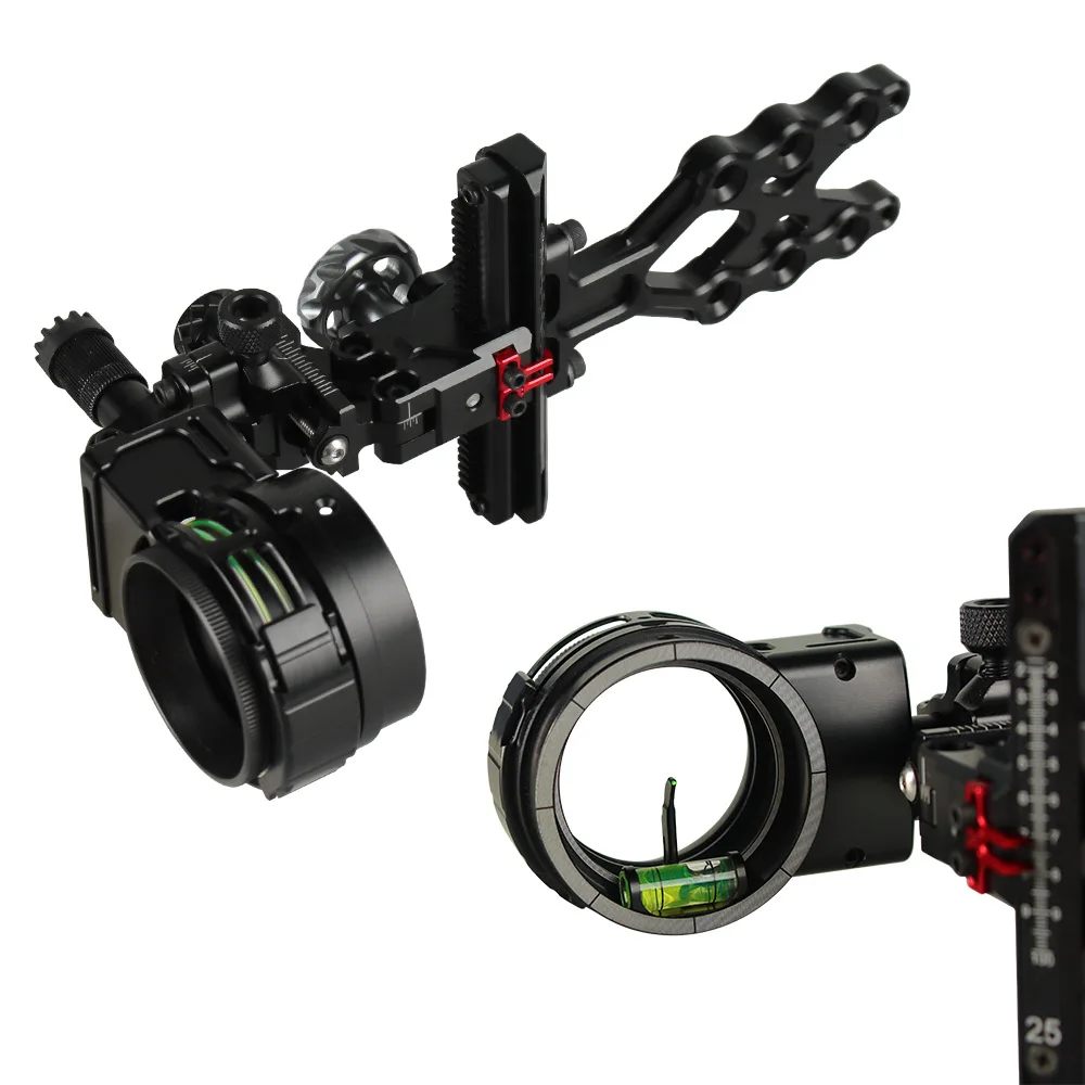 

Bow Sight Micro Adjustable Aluminum CNC Sight Bar Single Pin 0.019" Fiber Optic CNC Machine NeedlesLH RH UniversalTX3510