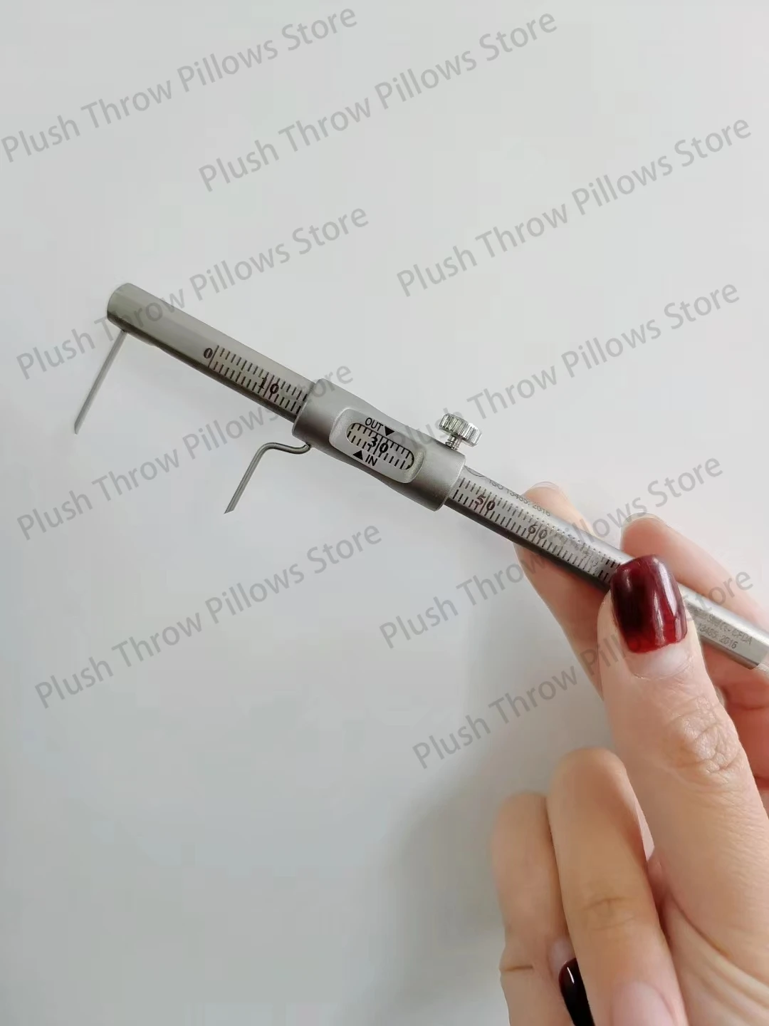 Vernier caliper for measuring ruler thickness Stainless steel inlaid pen ruler