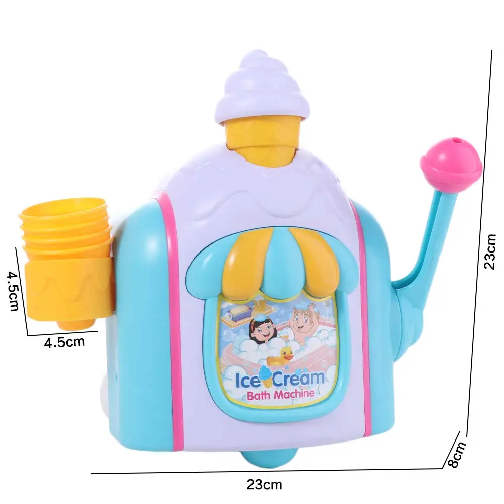 قوية شفط الآيس كريم فقاعة صانع محاكاة اللعب المياه آلة رغوة الآيس كريم حساسة التفاعل اللعب حمام الأطفال