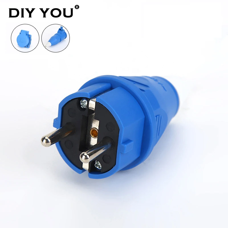 16A 2 Pin 220V-240V IP44 European specification Home Power air conditioning Industrial Plug Socket Electric Cable Wire Connector