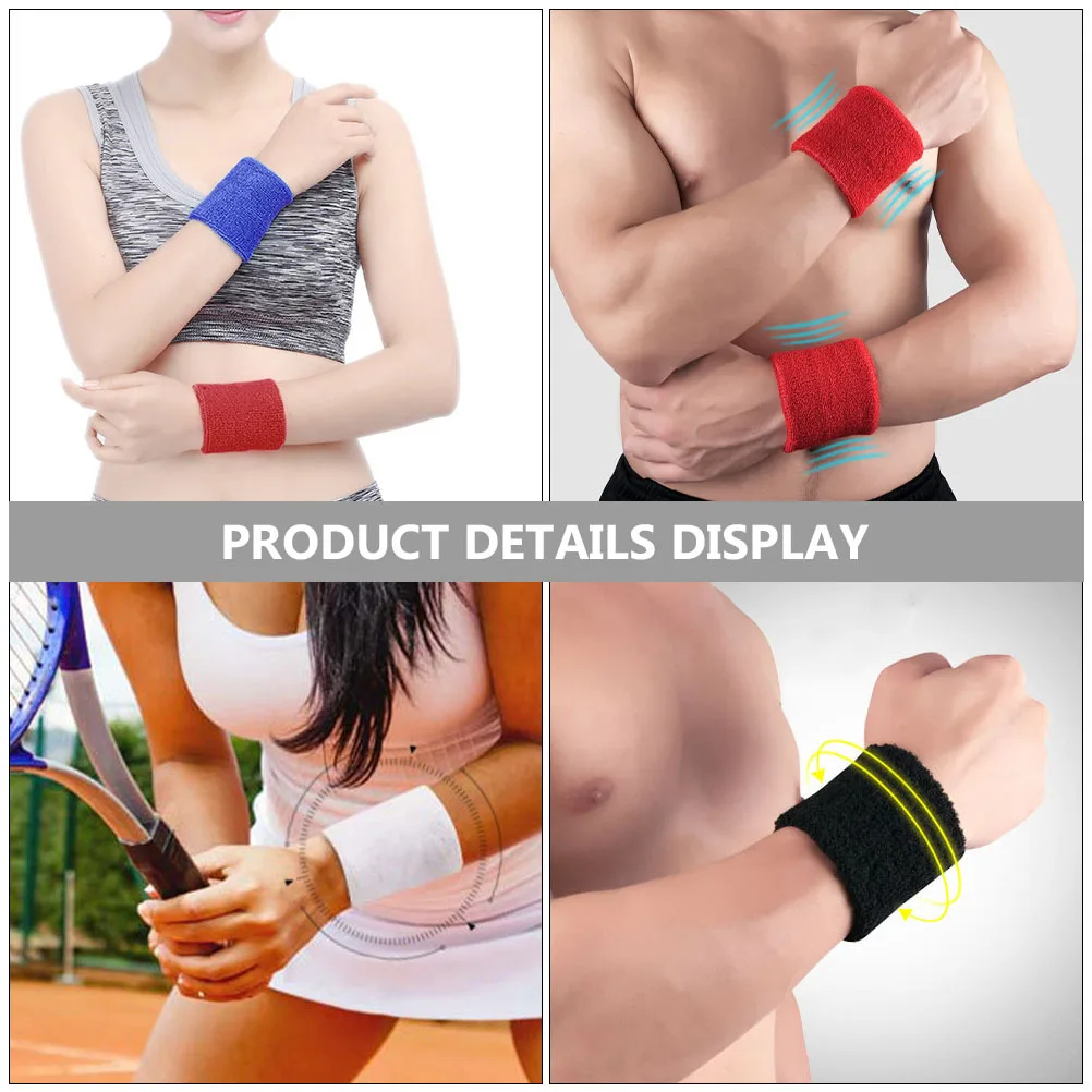 10 قطع من واقيات المعصم خفيفة الوزن ومريحة لممارسة التمارين الرياضية ورفع الأثقال والتنس وركوب الدراجات واللوازم الرياضية #1